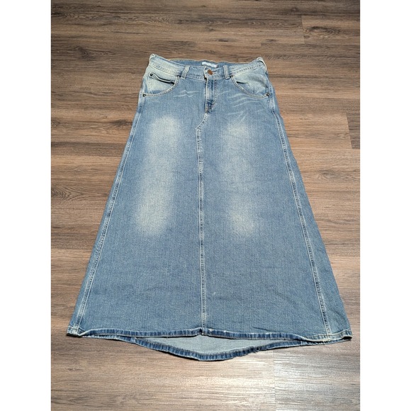 Levi's Dresses & Skirts - Levis Denim Maxi Skirt Womens Junior 9 Blue Medium Wash Long Cotton Blend Y2K